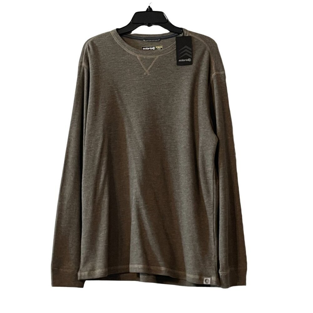NWT Solaris Men's Waffle Knit Long Sleeve Thermal Sz. L